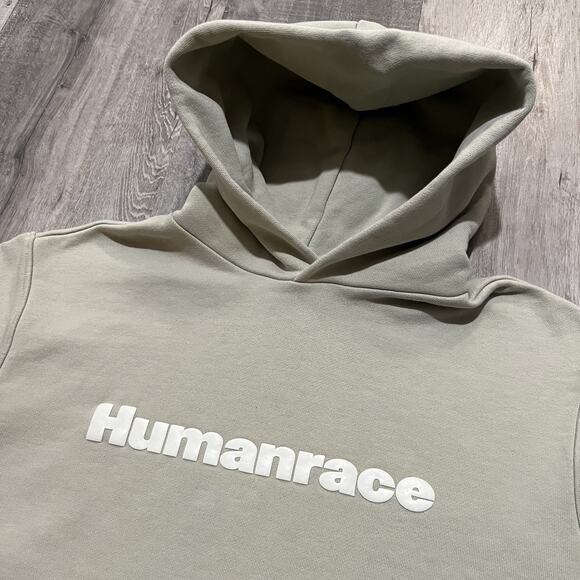 Adidas x Pharrell Williams Beige Human Race Men's Sz M Hoodie Sweatshirt - Picture 2 of 6